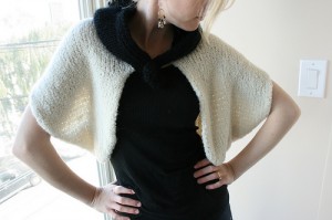 Alpaca Boucle Bolero Handknit by Hilary