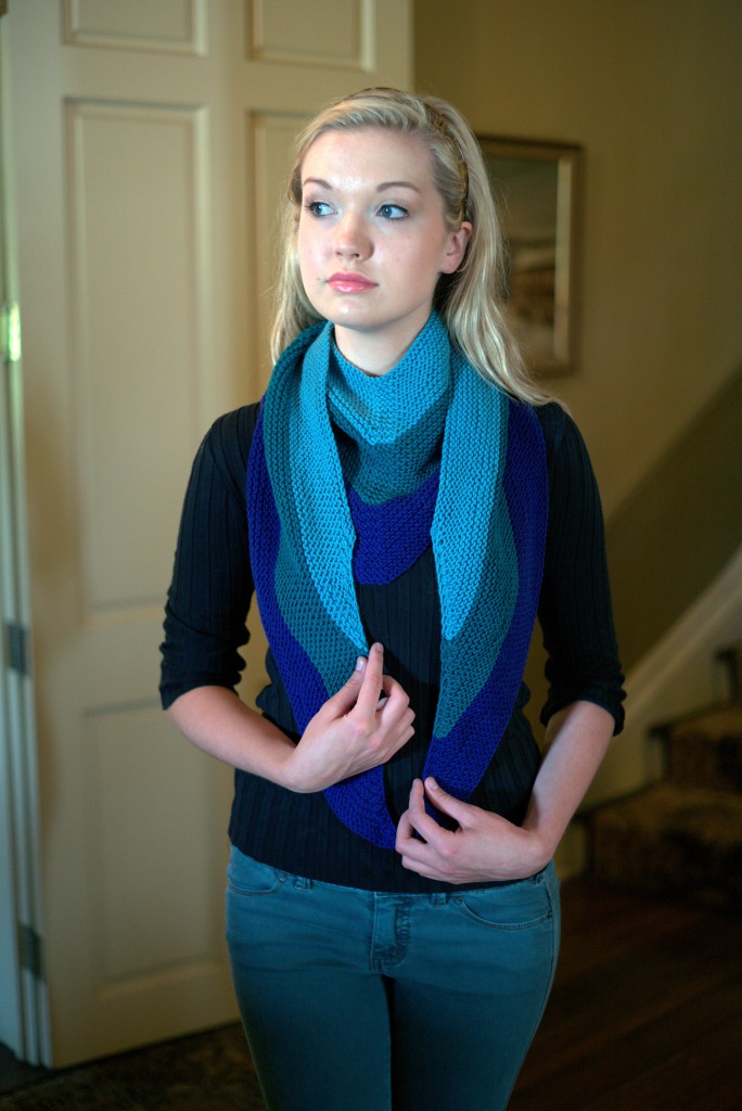 DK Merino Superwash Triangle Scarf