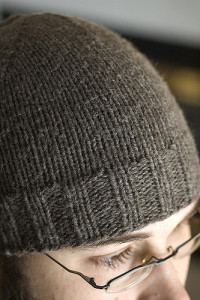 Free Ravelry download, the Regular Guy Beanie by Chuck Wright made with Homestead or Homestead Tweed is sure to keep your boys warm while they shovels the snow. Photo courtesy of Yarnman on Ravelry. 