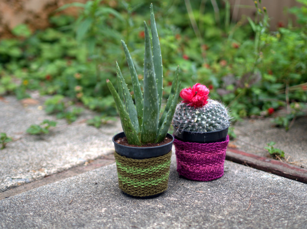 Plant Cozy Pattern in Cleo Cotton