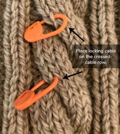 Marker-Cable labeled Plymouth Yarn