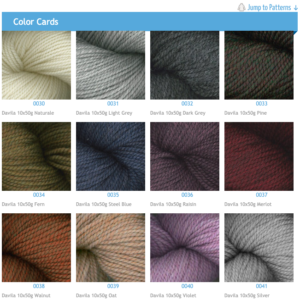 Plymouth Yarn Davila Color Swatches